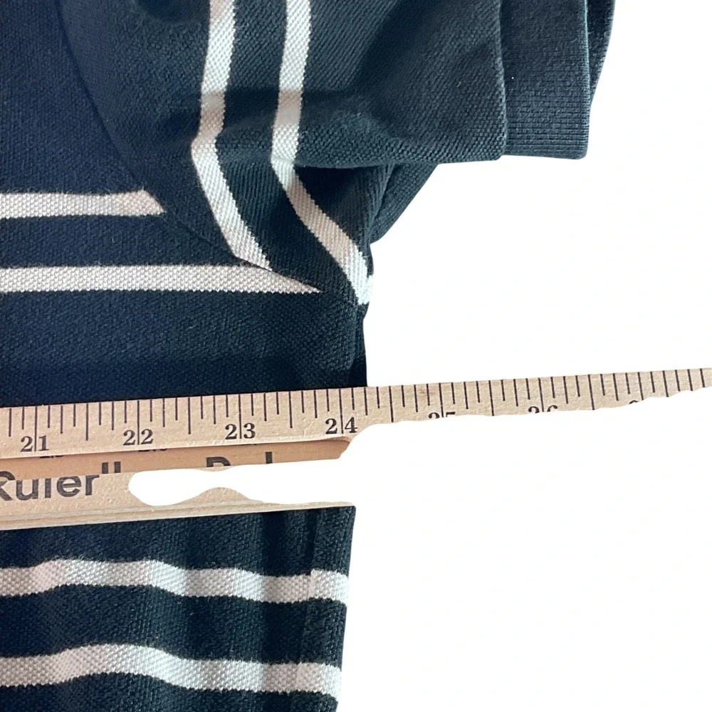 Polo Ralph Lauren Striped Polo Shirt Classic Fit Casual‎ Black White XL